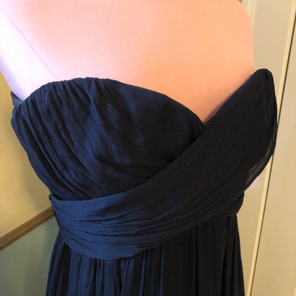 J.Crew Navy Strapless Gown - Picture 2 of 6